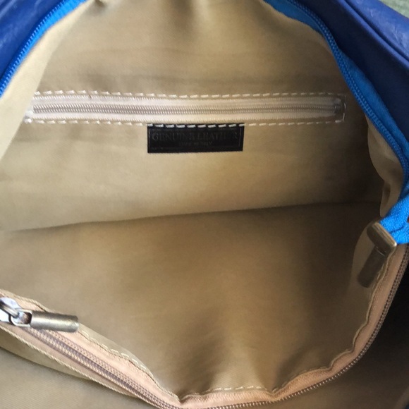 Anoki Paris Blue Leather Crossbody Bag - Picture 10 of 13